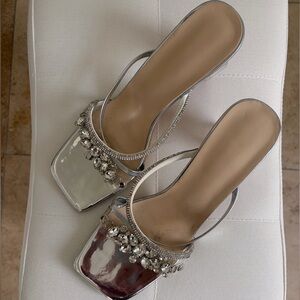 Elegant Silver & Crystal Women's Sandals